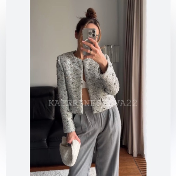 Zara sequin jacket zw collection - Picture 3 of 16